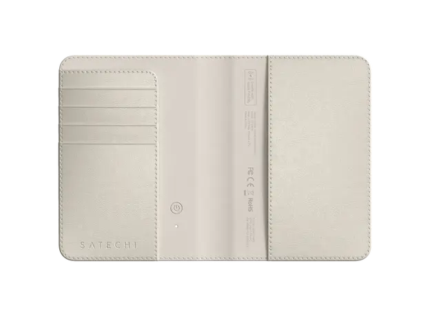 Passport Cover Satechi Vegan-Leather FindAll Passport Cover ST-VPCW, Apple Find My, RFID Protection, Wireless Charging, Sand, 3 image