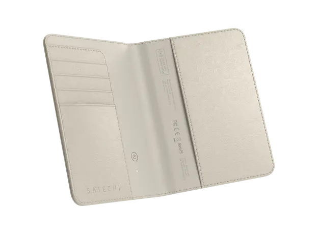 Passport Cover Satechi Vegan-Leather FindAll Passport Cover ST-VPCW, Apple Find My, RFID Protection, Wireless Charging, Sand, 4 image
