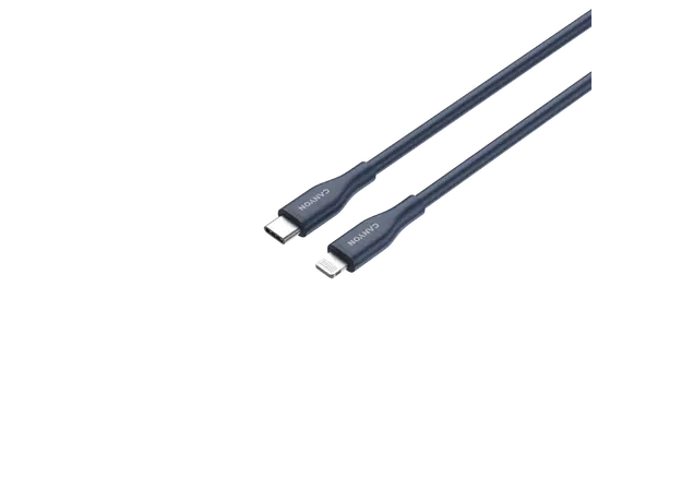 USB Cable CANYON CLNM60 CNS-CLNM60SC10DB USB-C to Lightning, MFi, 60W, Silicone, 1m, Dark Blue, 3 image