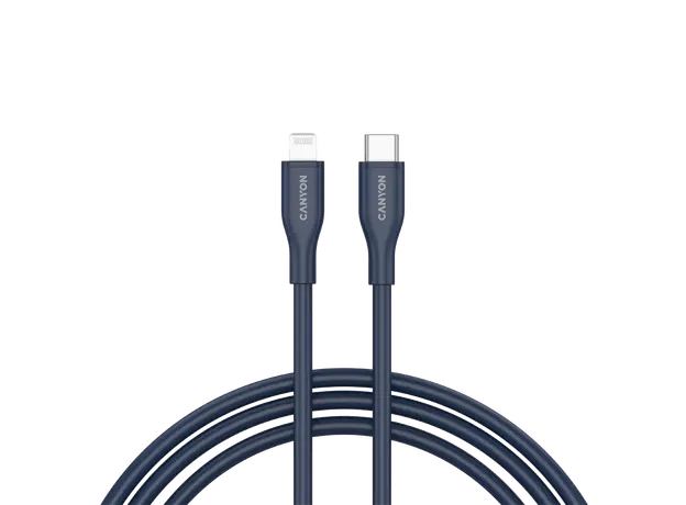 USB Cable CANYON CLNM60 CNS-CLNM60SC10DB USB-C to Lightning, MFi, 60W, Silicone, 1m, Dark Blue