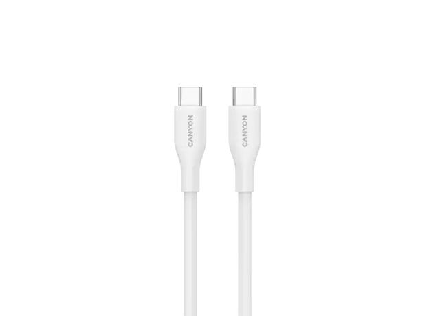 USB Cable CANYON CNS-CC60SC10W CC60SC10 USB-C to USB-C 60W 1m Silicone White, 2 image