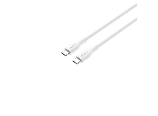 USB Cable CANYON CNS-CC60SC10W CC60SC10 USB-C to USB-C 60W 1m Silicone White, 3 image