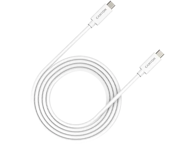 USB Cable CANYON UC-42 CNS-USBC42W USB4 USB-C to USB-C, 20Gbps, 240W, 8K, 2m, White