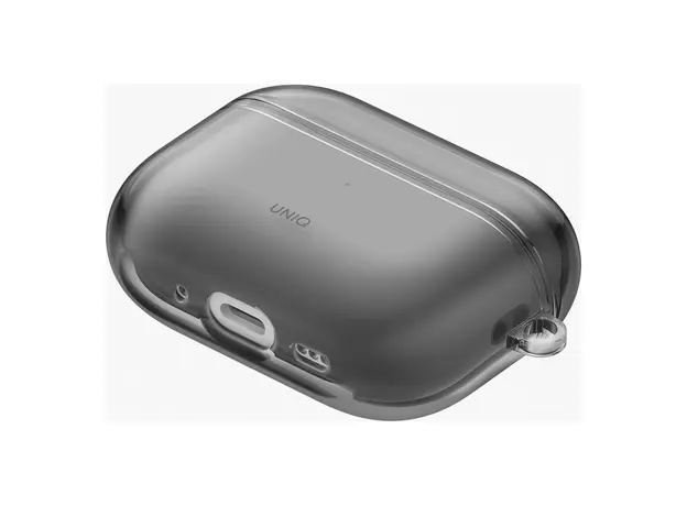 AirPods Pro 3 Case Uniq Glase UNIQ-AIRPODSPRO3-GLSGSMK Hang Case, with Carabiner, Glossy Smoke, 4 image