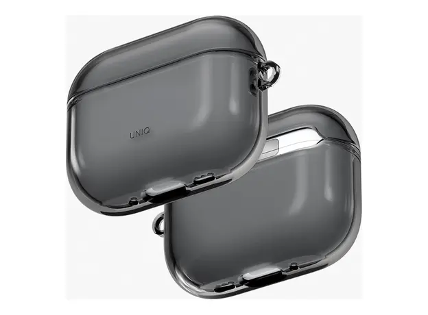 AirPods Pro 3 Case Uniq Glase UNIQ-AIRPODSPRO3-GLSGSMK Hang Case, with Carabiner, Glossy Smoke