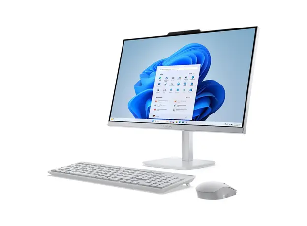 All-in-One PC Lenovo F0JN0042RK A100, 23.8" FHD IPS, Intel N100, 8GB, 256GB SSD, Win 11 Home, Cloud Grey, 2 image