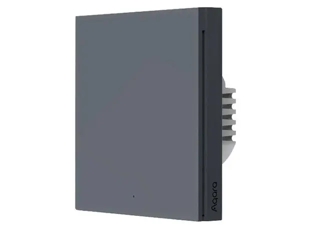 Smart Switch Aqara Smart Wall Switch H1 EU, With Neutral, Single Rocker, Zigbee 3.0, Grey, 2 image