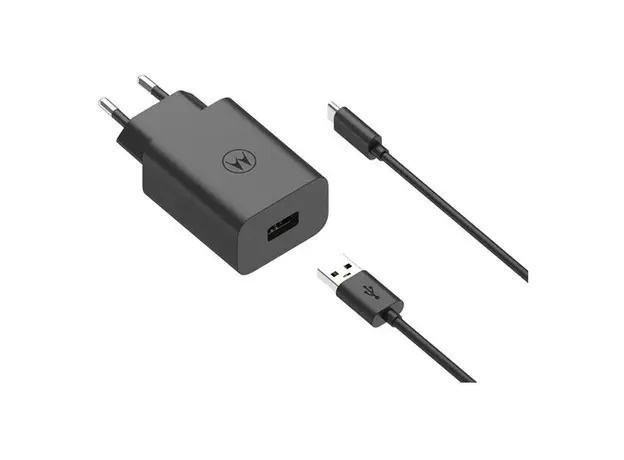 Charger Motorola TurboPower 33W, USB-A, with USB-A to USB-C Cable 1 m, Black, 2 image