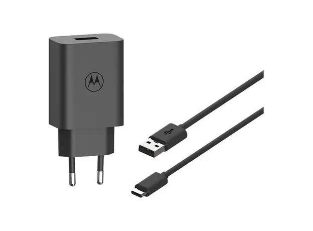 Charger Motorola TurboPower 33W, USB-A, with USB-A to USB-C Cable 1 m, Black, 3 image