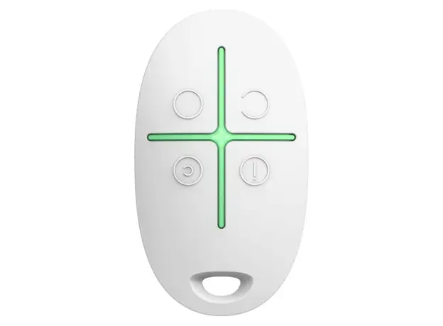 Security System Key Fob Ajax SpaceControl Jeweller, Jeweller 1300 m, CR2032, IP50, White