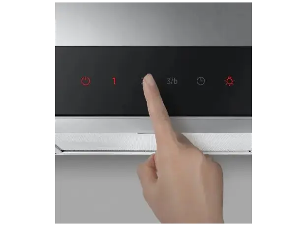 Cooker Hood Samsung NK24C5070US/UR 60 cm, 531 m³/h, 4 speeds, touch control, stainless steel/black glass, 2 image