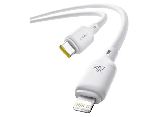 Cable Baseus P10377700213-01 Silky Series Fast Charging Cable Type-C to Lightning 20W 2m Moon White, 2 image