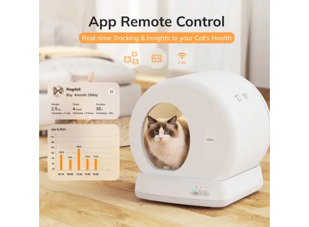 Smart Cat House UBTech UCAT C10 PRO, Smart Cat Litter Box, White, 11 image