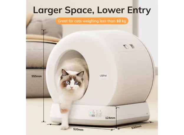 Smart Cat House UBTech UCAT C10 PRO, Smart Cat Litter Box, White, 12 image