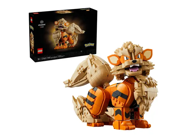 LEGO Pokémon Arcanine 72160, 1190 Pieces, 18+, 2 image