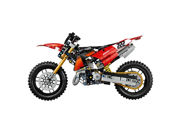LEGO Technic 42238 Ducati Desmo450 MX Factory Motorcycle, 457 pieces, 10+, 3 image