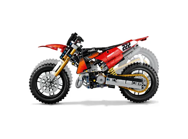 LEGO Technic 42238 Ducati Desmo450 MX Factory Motorcycle, 457 pieces, 10+, 5 image