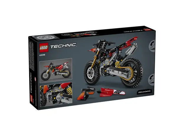 LEGO Technic 42238 Ducati Desmo450 MX Factory Motorcycle, 457 pieces, 10+, 6 image