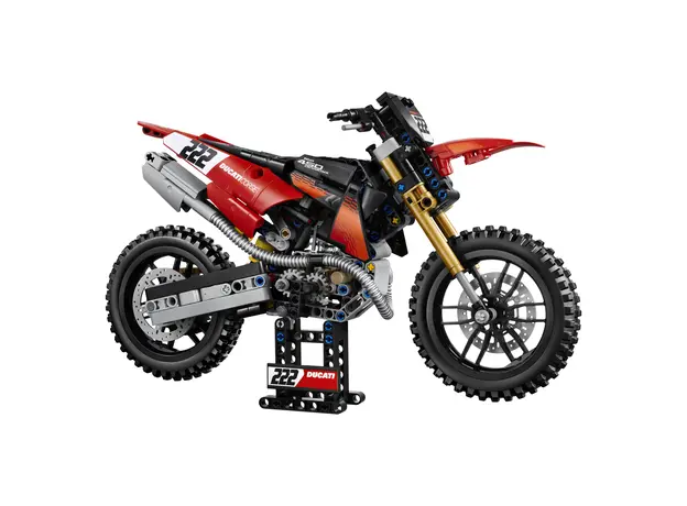 LEGO Technic 42238 Ducati Desmo450 MX Factory Motorcycle, 457 pieces, 10+