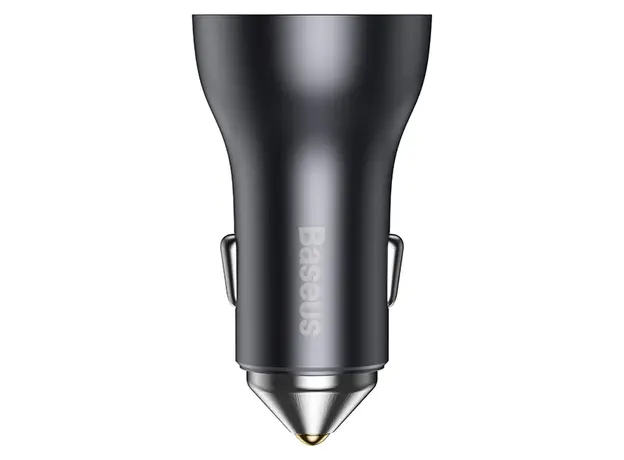 Car Charger Baseus Golden Contactor Max Dual Fast Charge Car Charger C+C 60W CGJM000213 Dark Grey, 4 image
