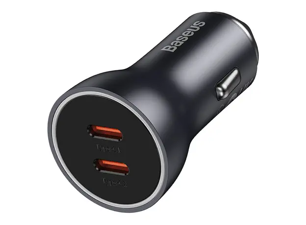 Car Charger Baseus Golden Contactor Max Dual Fast Charge Car Charger C+C 60W CGJM000213 Dark Grey