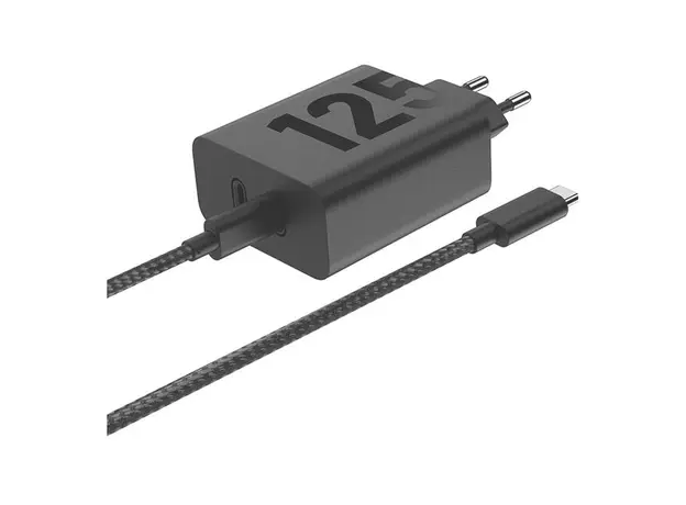 Charger Motorola TurboPower 125W Duo Charger PG38C06632, 2 x USB-C, GaN, with 2 m USB-C Cable, Black, 3 image