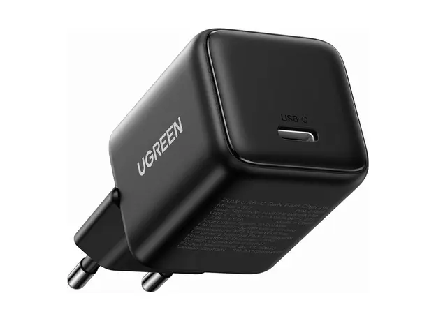 Mobile Charger UGREEN X512 (55553), 20W, Type-C GaN Fast Charger, Black, 2 image