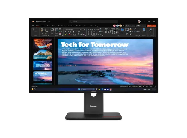 Monitor Lenovo ThinkVision T27QD-40 64AAGAR2EU, 27" QHD 2560x1440 IPS 120Hz, USB-C 100W, RJ45, DP Out, Eclipse Black, 2 image