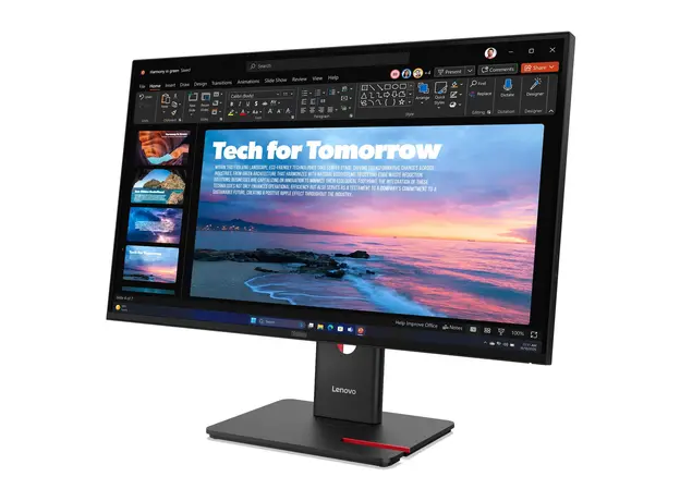 Monitor Lenovo ThinkVision T27QD-40 64AAGAR2EU, 27" QHD 2560x1440 IPS 120Hz, USB-C 100W, RJ45, DP Out, Eclipse Black, 3 image