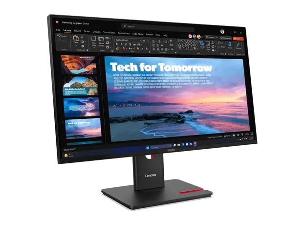 Monitor Lenovo ThinkVision T27QD-40 64AAGAR2EU, 27" QHD 2560x1440 IPS 120Hz, USB-C 100W, RJ45, DP Out, Eclipse Black