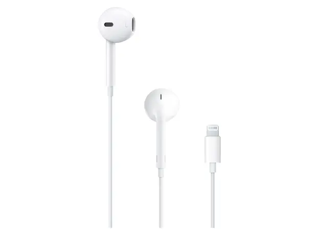 Headphones Apple EarPods MMTN2, Lightning, with Remote and Mic, White
