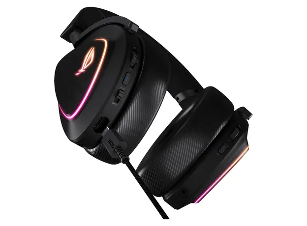 Headset ASUS ROG Delta II 90YH03W0-BHUA00, 2.4GHz / Bluetooth / 3.5mm, RGB, Black, 3 image
