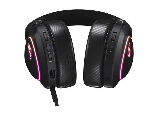 Headset ASUS ROG Delta II 90YH03W0-BHUA00, 2.4GHz / Bluetooth / 3.5mm, RGB, Black, 4 image