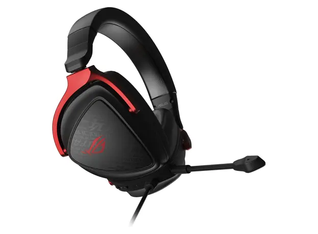 Headset ASUS ROG Delta S Core 90YH03JC-B1UA00, 3.5mm, 50mm Driver, Detachable Mic, Black/Red, 2 image
