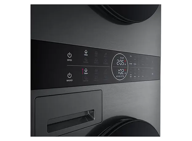 Washer dryer LG W4W8BVPKZHM.APBQME3 WashTower, 12 kg wash / 10 kg dry, Heat Pump, Inverter DirectDrive, Platinum Black, 7 image