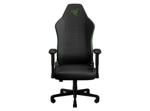 Gaming Chair Razer Iskur V2 X NewGen RZ38-05310700-R3G1, Gen-2 EPU Leather CoolTouch, 2D Armrests, Black/Green