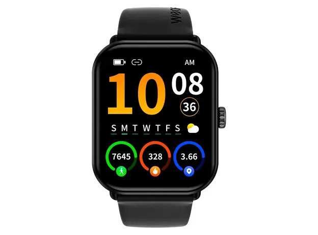 Smart Watch Weofly Active 2, 1.85" IPS, Bluetooth Calling, IP68, Black, 2 image