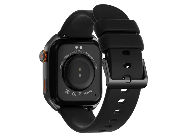 Smart Watch Weofly Edge 2, 1.85" AMOLED, 3ATM, 400mAh, Bluetooth 5.3, Black, 4 image