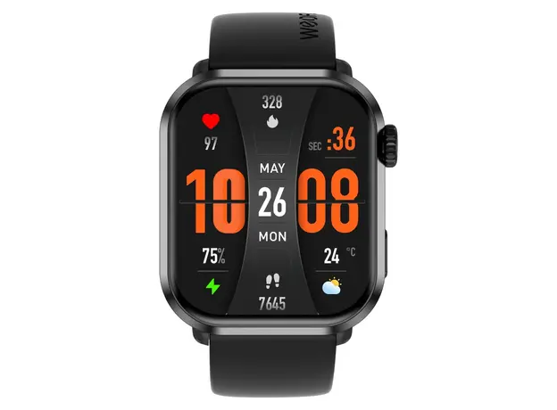 Smart Watch Weofly Power 2, 1.85" AMOLED, 1000mAh, IP68, Bluetooth 5.3, Black