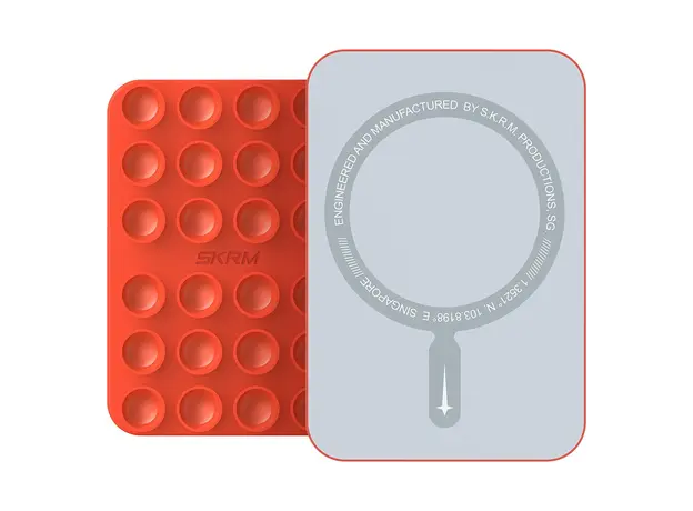 Magnetic Phone Mount Skinarma STAX Magnetic Suction Mount, MagSafe, Orange, 2 image