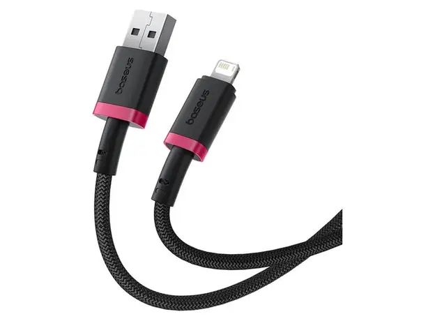 USB Cable Baseus Dura Series Fast Charging Cable USB to Lightning 2.4A 1m P10377801U01-01, Red/Black, 2 image