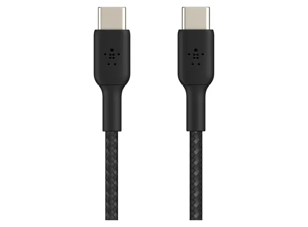 USB Cable Belkin BoostCharge Braided USB-C to USB-C Cable 60W, 1m, Black CAB004bt1MBK, 4 image