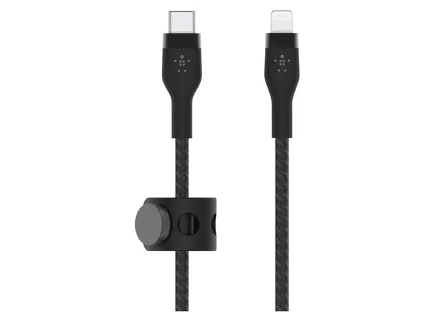 USB Cable Belkin BoostCharge PRO Flex USB-C to Lightning Braided Silicone Cable 1M CAA011bt1MWH White, 4 image