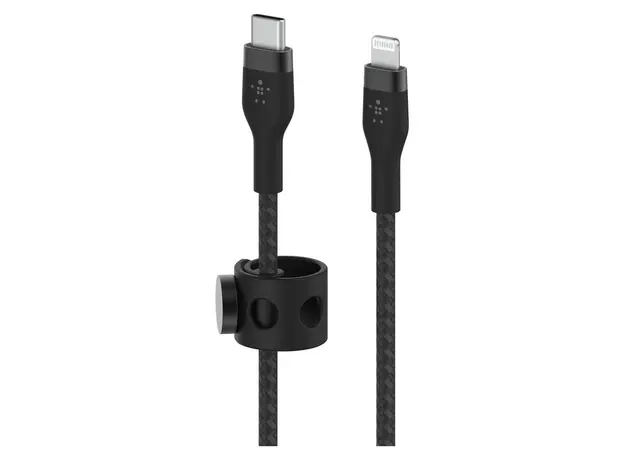 USB Cable Belkin BoostCharge PRO Flex USB-C to Lightning Braided Silicone Cable 1M CAA011bt1MBK Black, 2 image