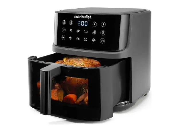 Air Fryer NutriBullet NBA0811DG CrispLite Vision, 8 L, 2000W, Dark Grey, 3 image