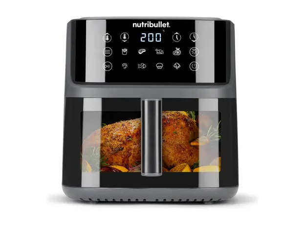 Air Fryer NutriBullet NBA0811DG CrispLite Vision, 8 L, 2000W, Dark Grey, 4 image