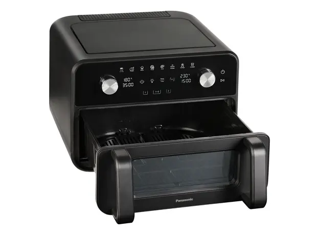 Air Fryer Panasonic NF-BC1000KXE Flex, 9.6 L, 2 Zones, Gentle Steam, 2450W, Black, 3 image
