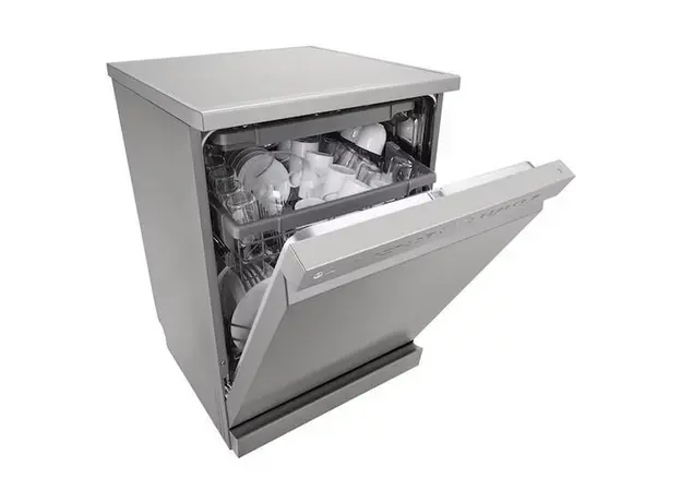 Dishwasher LG DFC513FVE.APZPMER, 14 Place Settings, 60 cm, QuadWash, Inverter, Silver, 2 image