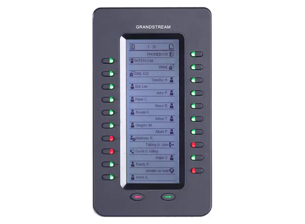 Expansion Module Grandstream GXP2200EXT for GXP2140/GXP2170/GXV3240, 20 programmable buttons, 2 pages (40 contacts), 128x384 LCD, 2 image