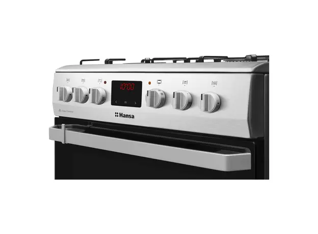 Cooker Hansa FCMX68209, 3 Gas + 1 Electric, Electric Oven 62 L, 60x60x85 cm, Stainless Steel, 4 image